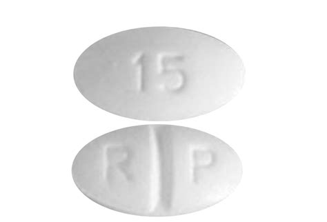 Rp 15 pill - RP 7.5 325. Previous Next. Acetaminophen and Oxycodone Hydrochloride Strength 325 mg / 7.5 mg Imprint RP 7.5 325 Color White Shape Round View details ... If your pill has no imprint it could be a vitamin, diet, herbal, or energy pill, or an illicit or foreign drug. It is not possible to accurately identify a pill online without an imprint code ...